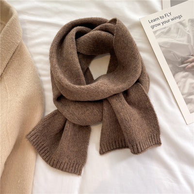 Bufanda Cálida de Color Liso para Otoño e Invierno - Image 8
