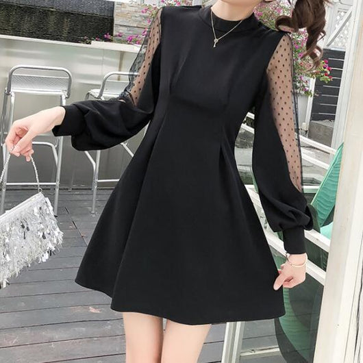 Vestido con Mangas Plisadas Combinadas - Image 7