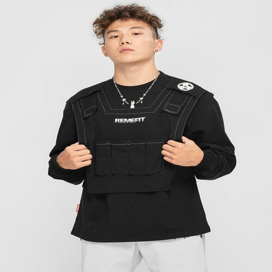 Polera Táctica de Dos Cuerpos con Algodón Stretch y Mangas Largas