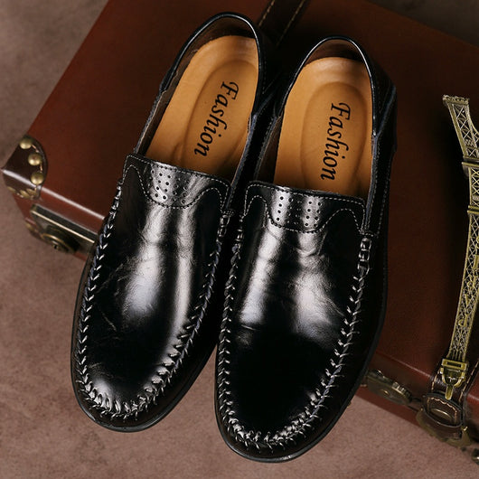 Zapatos Casuales de Cuero para Hombre Estilo Británico Ligeros y Versátiles - Image 17