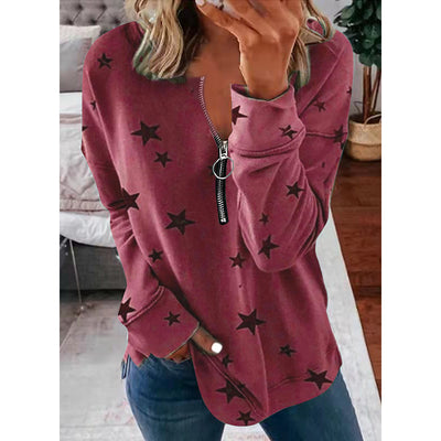 Sudadera Estampado Estrellas Manga Larga para Mujer - Image 19