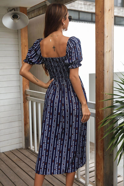 Vestido Estampado con Mangas Abullonadas - Colección Verano - Image 13