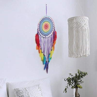 Pompones de Plumas Arcoíris 35cm | Decoración Bohemia Hecha a Mano para Habitaciones Infantiles - Image 14