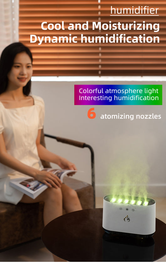 Humidificador Ultrasónico Inteligente USB con Llama Dinámica y Control por Voz - Image 12