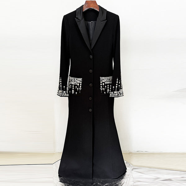 Vestido Fishtail con Cuello Tailored Star Fashion
