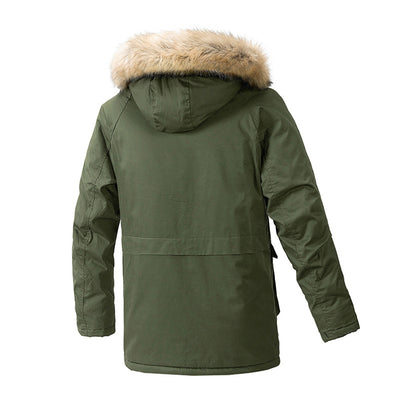 Parka de Invierno para Hombre Acolchada con Capucha y Cuello de Piel - Image 6