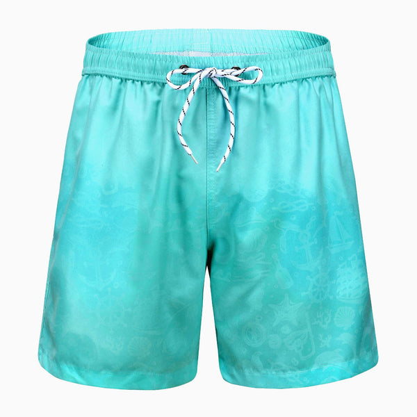 Shorts de Baño Hombre Talla Grande con Estampado Mágico Cambio de Color