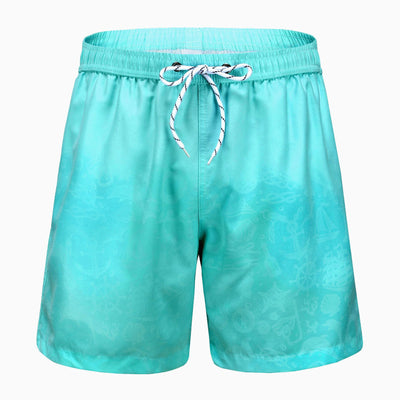 Shorts de Baño Hombre Talla Grande con Estampado Mágico Cambio de Color