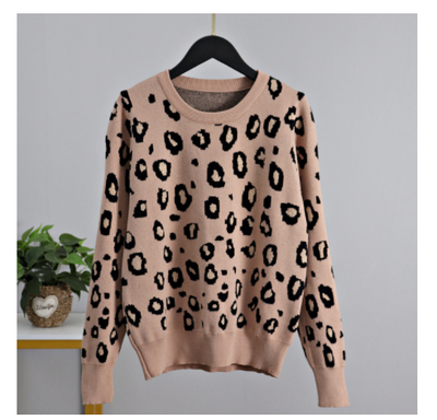 Suéter Estampado Leopardo para Mujer - Cuello Redondo Otoño Invierno - Image 9
