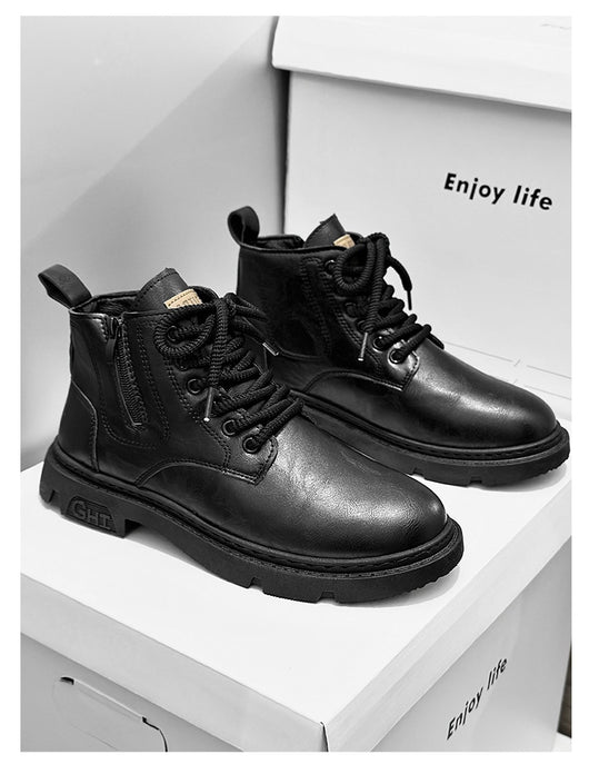 Botas Altas Estilo Británico Retro para Hombre - Casual y Versátil - Image 8