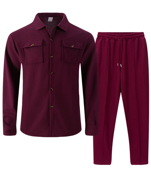 Conjunto de Dos Piezas: Cardigan y Pantalón Acanalado de Manga Larga - Image 22