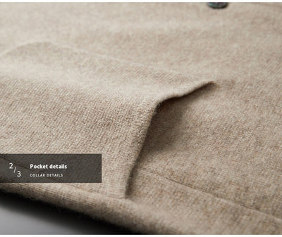 Suéter Saco de Cachemira para Hombre con Cuello Solapa - Tejido Grueso y Cómodo - Image 24