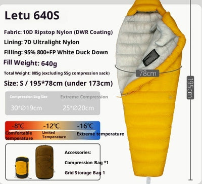Saco de Dormir Ultraligero de Plumón para Camping - Image 24