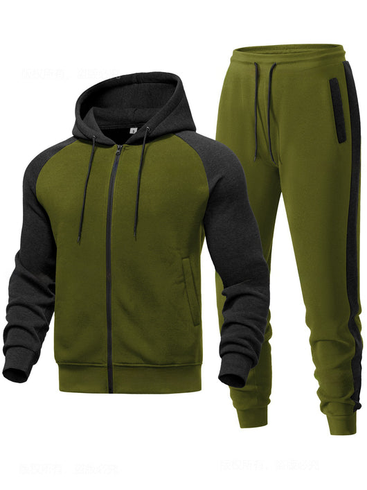 Sudadera con Capucha Raglan Bicolor para Hombre - Casual y Deportivo - Image 23