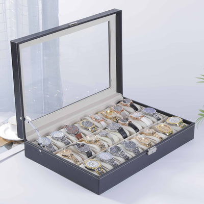 Caja Organizadora de Cuero para Relojes de Lujo - Image 3