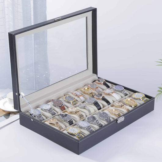 Caja Organizadora de Cuero para Relojes de Lujo - Image 3