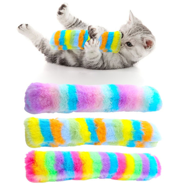 Almohada Gato Peluche Arcoíris Extra Suave