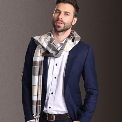Bufanda Escocesa para Hombre Invierno Cálida Estilo Europa - Image 11