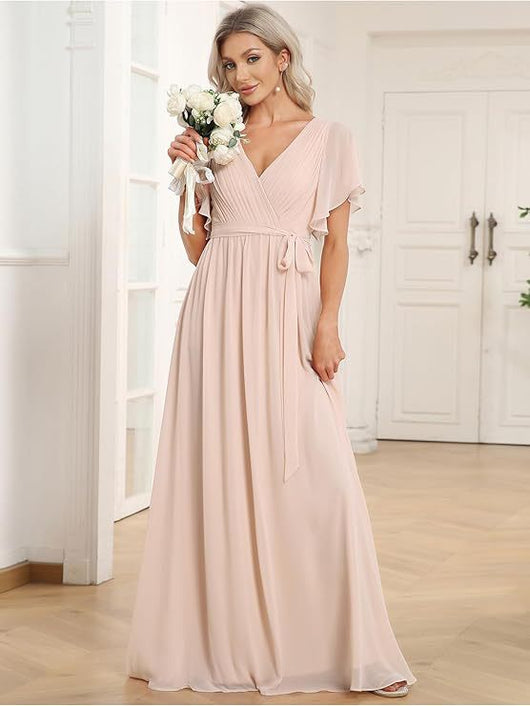 Vestido de Noche Mesh Unicolor Elegante - Image 31
