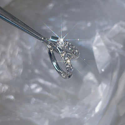 Aretes de Clip Geométricos con Circonita y Diamantes de Imitación para Mujer - Image 2