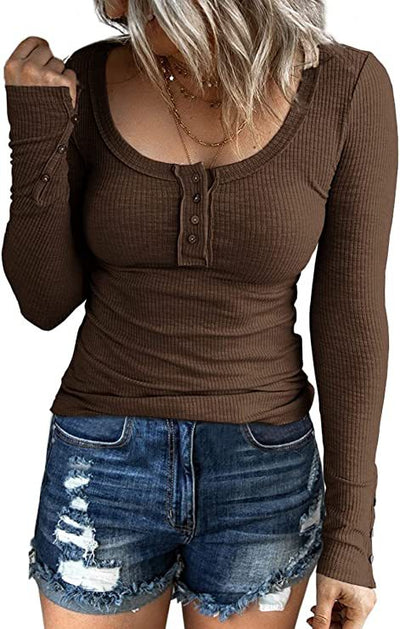 Chaleco de Botones Mujer con Cuello V y Manga Larga - Image 8