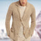 Cardigan Gola Alta Elegante - Suéter Manga Longa