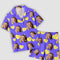 Conjunto de Pijama Corto para Hombre con Estampado Viking