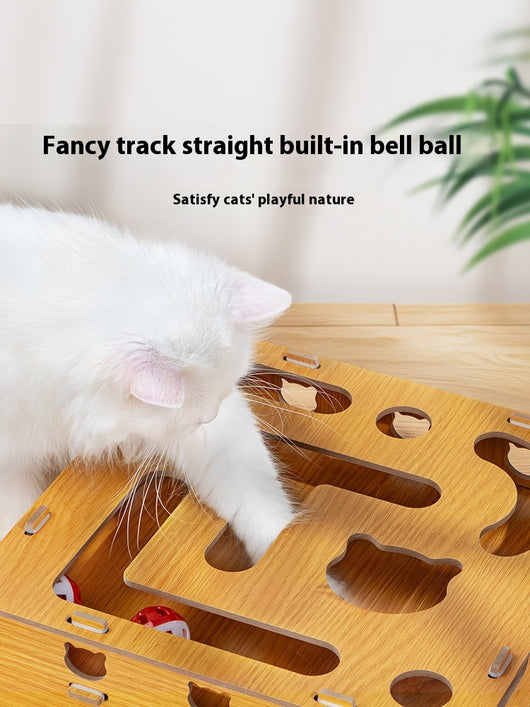 Juego Interactivo 3 en 1 para Gatos: Varita, Campanas y Laberinto - Image 9