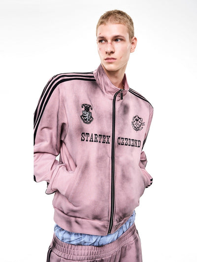Chaqueta de Cuello Alto Estilo Americano Desgastado para Otoño e Invierno - Image 8