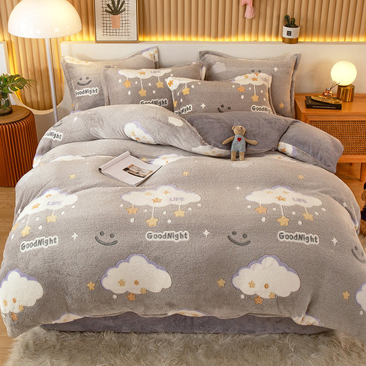 Juego de Sábanas de Franela Coral Fleece con Funda de Almohada - Image 2