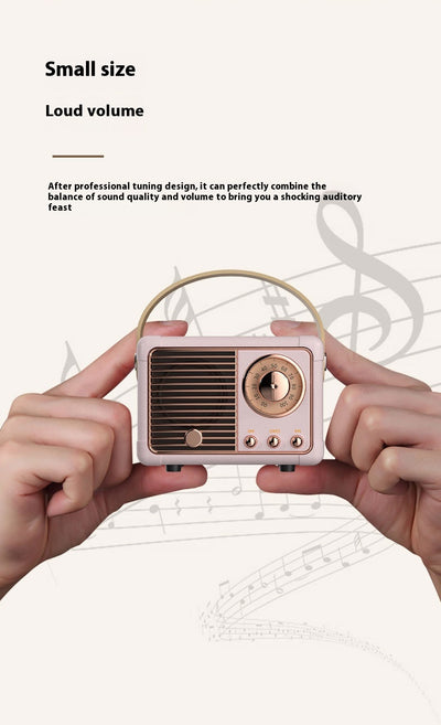 Altavoz Bluetooth Portátil Retro Mini Inalámbrico para Auto y Escritorio - Image 45