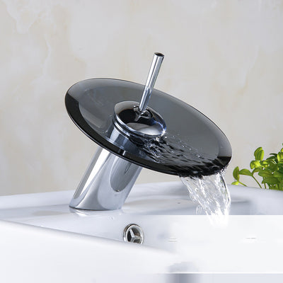 Grifo de Lavabo Cobre Puro con Cascada de Cristal - Image 7