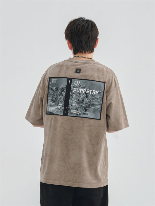 Blusa Holgada de Manga Corta con Parches de Gamuza - Estilo Urbano Trendy - Image 11