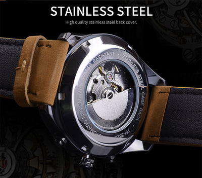 Reloj Automático Deportivo para Hombre con Correa de Cuero - Image 32