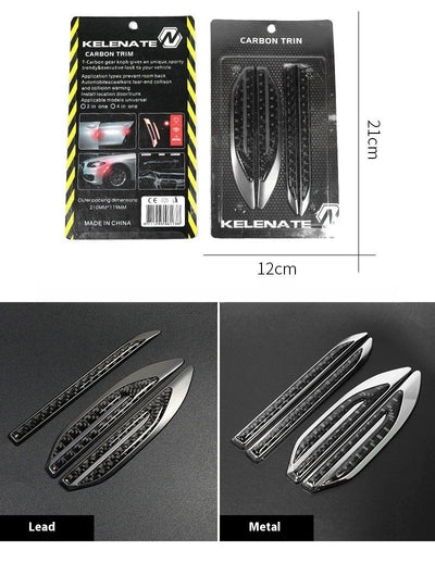 Adhesivo Lateral de Fibra de Carbono con Hoja Metálica - Personalidad Automotriz - Image 18