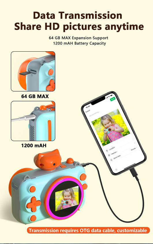 Cámara Digital Infantil HD 20 Pulgadas con Pantalla para Exterior y Juegos - Image 28