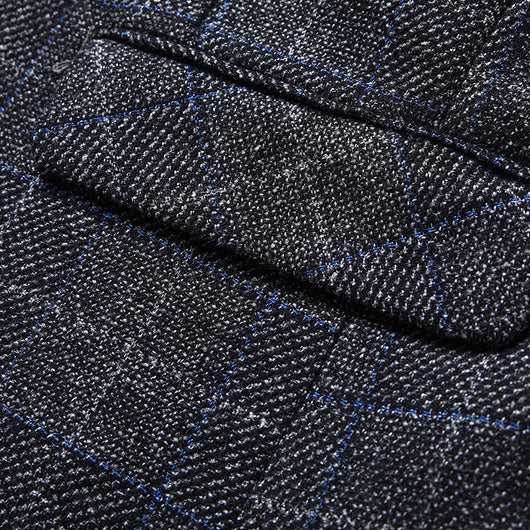 Blazer Cuadros Casual Elegante de Solapa Simple - Image 5
