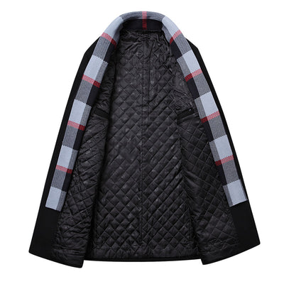 Blazer Casual para Hombre con Solapa y Bufanda de Lana - Image 5