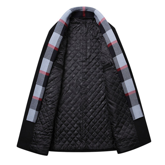 Blazer Casual para Hombre con Solapa y Bufanda de Lana - Image 5