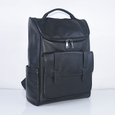 Mochila de Viaje de Cuero Genuino Gran Capacidad Versátil y Duradera - Image 13