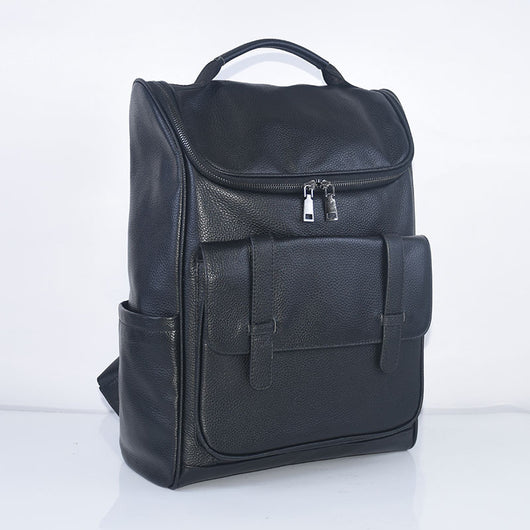 Mochila de Viaje de Cuero Genuino Gran Capacidad Versátil y Duradera - Image 13