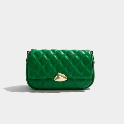 Bolso de Cuero Candy Color con Cadena Rombo para Mujer - Image 4