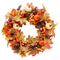 Corona de Cosecha Otoñal con Calabaza y Bayas - Decoración Colgante para Puerta Acción de Gracias