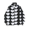 Chaqueta Puffer de Lana de Cordero con Patrón de Corazones