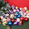 Set de 24 Bolas Navideñas Transparentes 6cm - Diseños Pintados a Mano