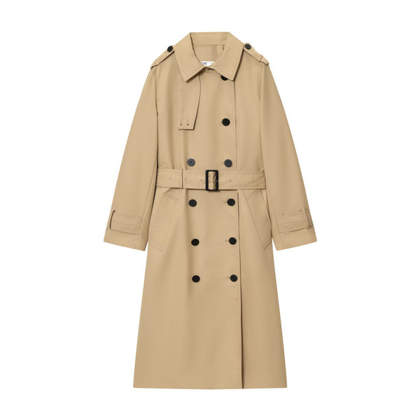 Abrigo Trench Coat Doble Botonadura Elegante para Mujer