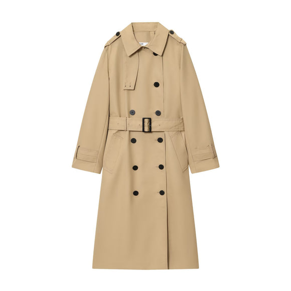 Abrigo Trench Coat Doble Botonadura Elegante para Mujer