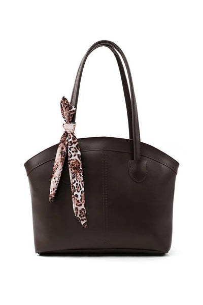 Bolso de Cuero Sintético Marrón con Cierre - Bandolera y Mano para Mujer - Image 5