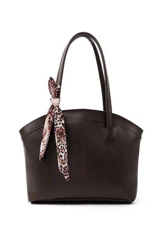 Bolso de Cuero Sintético Marrón con Cierre - Bandolera y Mano para Mujer - Image 5