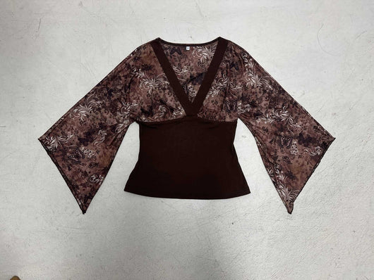 Blusa Retro Estilo Americano con Estampado Floral y Cintura Ajustada - Image 11